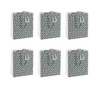 Eurowrap - X-30927-3Cpack - Pack 6 sacchetti regalo Natale 21,5x10,2x25,3cm