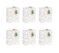 Eurowrap - X-32802-3Cpack - Pack 6 sacchetti regalo Natale 21,5x10,2x25,3cm