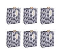 Eurowrap - X-32811-3Cpack - Pack 6 sacchetti regalo Natale 21,5x10,2x25,3cm