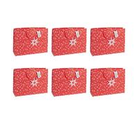 Eurowrap - X-32814-6Cpack - Pack 6 sacchetti regalo Natale 37,3x11,8x27,5cm