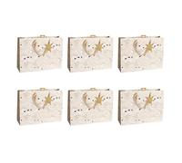 Eurowrap - X-32823-6Cpack - Pack 6 sacchetti regalo Natale 37,3x11,8x27,5cm