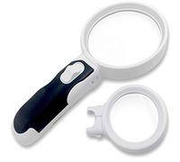 EUROXANTY - Lente d'ingrandimento grande con luce LED, 3X e 5X - Grande lente illuminata per leggere libri, giornali e gioielli