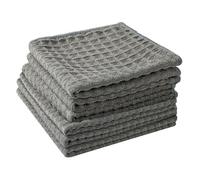 EURSPEUNG Panni Microfibra, Strofinacci Cucina, Panno Microfibra Auto, Multiuso in Stracci Microfibra per la pulizia delle finestre, cucina, pulizia dell'auto, 6 Pezzi, 30x30 cm (Grigio Scuro)