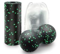 Eurtes Set di palline per fascia e fascia, piccola palla da massaggio per colonna vertebrale, schiena, collo, piedi, media durezza, Blackroll Duoball per allenamento fasciale, alleviare il dolore