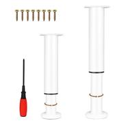 EURXLQ 2 Piedini per Mobili,Piedini Regolabili per Mobili,Gambe per Mobili con Gommini Antiscivolo,Gambe Tavolo,Piedi per Mobili,letto,Divano(Inclusi Viti e Cacciavite) (Bianco, 12-18 cm)