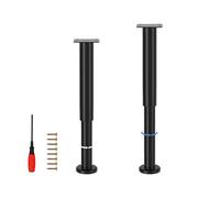 EURXLQ 2 Piedini per Mobili,Piedini Regolabili per Mobili,Gambe per Mobili con Gommini Antiscivolo,Gambe Tavolo,Piedi per Mobili,letto,Divano(Inclusi Viti e Cacciavite) (Nero, 25-42 cm)