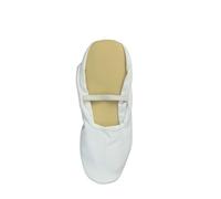 Eurythmy - Scarpe da ginnastica da uomo, in cotone, con suola in gomma antiscivolo, progettate per le scuole Waldorf, adatte per balletto, danza, trampolino, stacco da terra, bianco, 46 EU