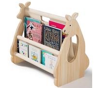 EURYUNG Libreria per bambini in legno - Montessori Mensola per cameretta dei bambini, mobili per la cameretta dei bambini, organizer per libri per bambini