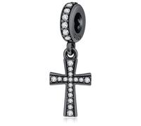 Eusense Charm Croce Bead Charms 925 Sterling Silver per Bracciale Europeo Pendente