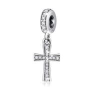Eusense Charm Croce per Bracciale Pandora in Argento 925 Sterling Compatibili con il Braccialetto Europeo Regalo Uomo Donna