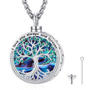 Eusense Collana Urna in Argento Sterling per Cenere, Ciondolo Crematorio, Gioielli Commemorativi con per Donne Uomo
