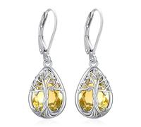 Eusense Orecchini Albero della Vita con Citrino Orecchini Goccia Pendenti Regali di Gioielleria per Donne Mamma Amata Moglie