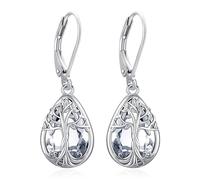 Eusense Orecchini Albero della Vita con Zircone Bianco Orecchini Goccia Pendenti Regali di Gioielleria per Donne per Anniversari e Occasioni Speciali