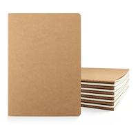 EUSOAR Quaderni con carta a quadretti, formato B5, 18,5 x 25,9 cm, copertina morbida marrone, 60 pagine/30 fogli di carta da 100 g/m², diario, schizzi, per affari, lavoro, scuola, prendere appunti