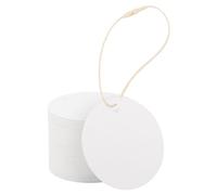 EUSOAR Tags Regalo Rotondo, 200 Pezzi 6cm Etichette Regalo Bianco