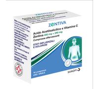 Acido Acetilsalicilico e Vitamina C Zentiva 10 compresse [Equivalente Aspirina C 10 cpr effervescenti]
