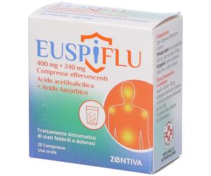 Euspiflu 400 mg + 240 mg 20 compresse effervescenti 20 pz Compresse e