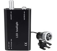 EustomA 1W LED Head Light Clip su Tipo Lampada LED Faro per Occhiali chirurgici Nero