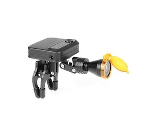 EustomA Lampada frontale a LED senza fili da 5 W con clip con filtro ottico giallo e 2 batterie per lenti d'ingrandimento YF-014