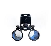 EUSTOMA Lente d'ingrandimento binoculare 2,5X/3,5X, con clip, distanza interpupillare, regolabile, portatile, in plastica, DY-110 (2,5X)