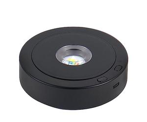 EUSTUMA Base espositiva rotante a LED, base espositiva in cristallo luminoso colorato, adatta per opere d'arte sferiche in cristallo di vetro, decorazioni per feste.