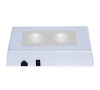 EUSTUMA Espositore rettangolare con base luminosa a LED, in una varietà di colori, adatto per opere d'arte in cristallo di vetro, decorazione per feste (argento, piccolo)