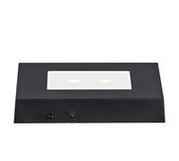 EUSTUMA Espositore rettangolare con base luminosa a LED, in una varietà di colori, adatto per opere d'arte in cristallo di vetro, decorazione per feste (nero, medio)