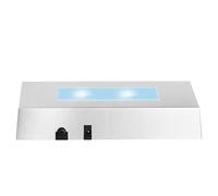 EUSTUMA Espositore rettangolare con base luminosa a LED, in una varietà di colori, adatto per opere d'arte in cristallo di vetro, decorazione per feste (argento, medio)