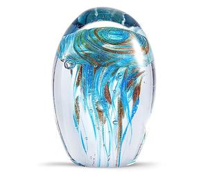 EUSTUMA Ornamento a forma di conchiglia in vetro soffiato a mano, ornamento a forma di animale marino per la decorazione della casa, collezione di animali marini per regalo di compleanno, conchiglia