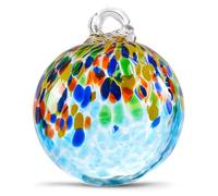 EUSTUMA Palla da strega in vetro soffiato a mano, ornamento da appendere al giardino, per interni ed esterni, decorazione per la casa. (1)