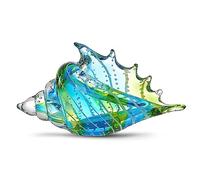EUSTUMA Statuette di conchiglie in vetro soffiato a mano, ornamento a forma di animale marino per la decorazione della casa, collezione di animali marini per regalo di compleanno, conchiglia in vetro