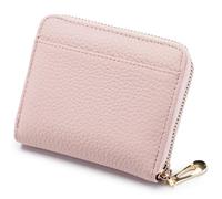 EutDett Piccolo portafoglio in pelle per le donne, ultra sottile sottile borsa da donna bifold, compatto portamonete da donna, Rosa Nebbia, Grazioso portafoglio