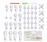 Eutenghao 43PCS invisibile immagine ganci titolari no Trace parete ganci Traceless Hook Hardwall Drywall per foto Multi funzione resistente pittura cornice gancio (15,9 kilogram, 6 tipi)