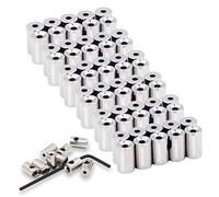 EuTengHao 60 Pezzi Portaspilli Serrature perno Schienale perno Chiusura di bloccaggio Schienale perno fermo Schienale perno di bloccaggio (9 mm x 5,5 mm, argento)