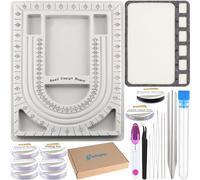 EuTengHao Design con perline tappetini con paletta per perline morbido e stabile tappetino per perline gioielli stringa aghi per perline vassoio organizer per gioielli fai da te creazione di