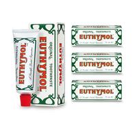 Euthymol Originale Dentifricio 75ml x 3, Anti-Plaquo, Antibatterico, Protezione della Cavità, Pulizia e Sano I Denti e Gengive, Mentolo Rinfrescante, Cure Orali Daily Enamel