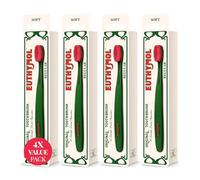 Euthymol Regular Spazzolino x 4, Compatto Piccolo Testa Piena, Morbido Setole, Tripla Curva Ergonomica Spazzolini Manuali, Sensibile Gengive Denti, Cura Dentale Quotidiana Dello Smalto Orale