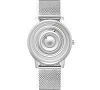 EUTOUR Orologio Uomo Magnetico Moda Semplice Cuscinetto a Sfera Quarzo Orologi da Polso da Uomo con Cinturino in Acciaio Inossidabile Argento