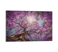 EUUMKOO Stampa artistica da parete su tela, con vista sulla luce del sole, giganti fiori di ciliegio, stampa artistica per casa, soggiorno, camera da letto, decorazione da parete, cornice 20 x 30 cm