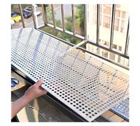 EUXHTYWP Lamiera Forata in Acciaio Inossidabile, lamiera Stirata a Foro Rotondo in 304 for la Protezione della Decorazione del Patio ringhiera Balcone(50x320cm)