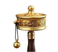 EUXHTYWP Ruota della preghiera tibetana, ruota portatile in rame con la verità buddista a sei caratteri, scritture di Buddha alta qualità, dispositivo del Dharma tibetano