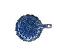 EUXHTYWP Teglie da forno, teglia in ceramica, for torta in, in porcellana, piatti portata for, teglie for lasagne, casseruola, for quiche, forma rotonda a petalo, 1 pezzo(Blue)