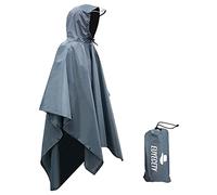 Euyecety Poncho Impermeabile, Poncho Antipioggia Uomo Donna Mantella Antipioggia, Multifunzionale Impermeabile Pioggia con Cappuccio per Trekking Campeggio Pesca Caccia Escursione Coperta da Picnic