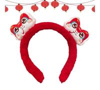 Euyehn Fascia per capelli in peluche serpente rosso, fascia per Capodanno - Fascia per capelli in peluche accattivante | Fascia per capelli carina, comoda e carina per il Capodanno, 2025 Copricapo in