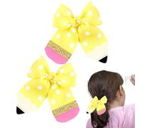 Euyehn Matita per capelli con fiocco per il ritorno scuola, per ragazze, per il rientro scuola, per il primo giorno di scuola, scuola materna, 1°, 2°, 3°, 4°, 5° grado, per studenti