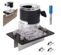 Euyehn per router per la lavorazione del legno, 2 in 1, connettore invisibile, con fissaggio a vite, maschera multifunzionale accurata per armadietti, porte, mobili, armadi, finestre