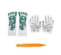 EUYIMOMO calzini riflessologia plantare italiano Calzini for massaggio con agopunti Riflessologia a cinque dita Guanti for agopunto, Mani precise for donne e uomini, Bastoncini for massaggio ai piedi,