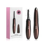 EUYIMOMO piegaciglia elettrico Fast Heating Adjustable Eyelash Roller, Women Makeup Long Lasting Curling 4Heating Modes for Both Natural and False Eyelashes (Color : Black set)