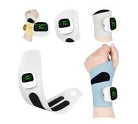 EUYIMOMO Rechargeable Electric Wrist Massager 8 Modes 30 Levels Rechargeable Adjustable Electric Wrist Massager,for Carpal Tunnel Fatigue Relief Brace Wrap(Blue)