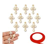EUYKQNOI 10pcs Croce Ciondoli, Bomboniere Cresima Ragazzo e Ragazza, Portaconfetti, Regalo Cresima Ragazza, Portachiavi Angelo Custode Unisex
